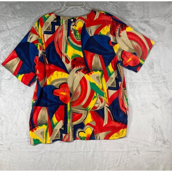 Alfred Dunner womens plus size 18W Blouse multi-color 3 bottons on back pre-owne - Picture 15 of 16